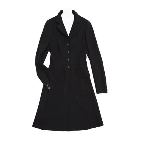 prada black wool coat|Black Wool Coat .